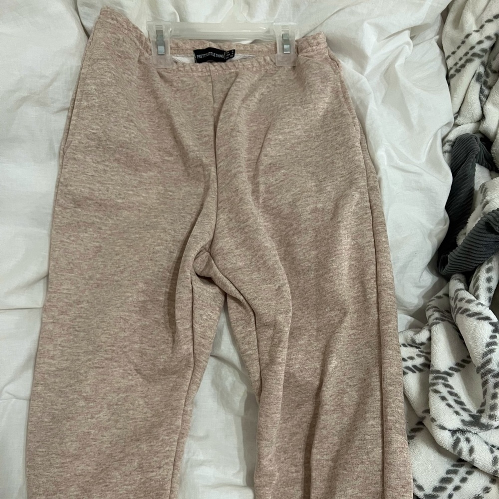 Pretty Little Thing Biege Sweatpants